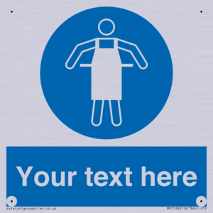 Custom Protective Apron Required Sign